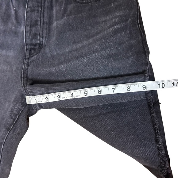 Madewell Long Denim Shorts- Black Bermuda Denim Shorts- Size 27 - Picture 13 of 13